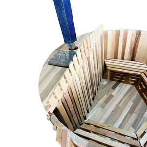 中国メーカー直販 レッドシダー製 屋外用薪ストーブ式温水浴槽 - Product Image 5