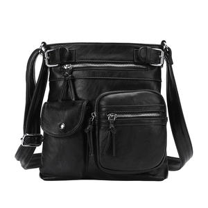 Nouveauté Sac bandoulière vintage multifonctionnel en cuir PU imperméable à motif lettres - Product Image 1