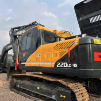 Excavatrice sur chenilles d'occasion HX220LC-9S avec moteur d'origine et hydraulique performante pour travaux de terrassement, carrières et positions associées