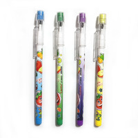 Venta al por Mayor de Lápices Mecánicos Ecológicos con Diseño de Frutas de Dibujos Animados, Set de Papelería Bonita para Escribir, para Estudiantes y Niños, Venta al por Mayor, Borrador Negro