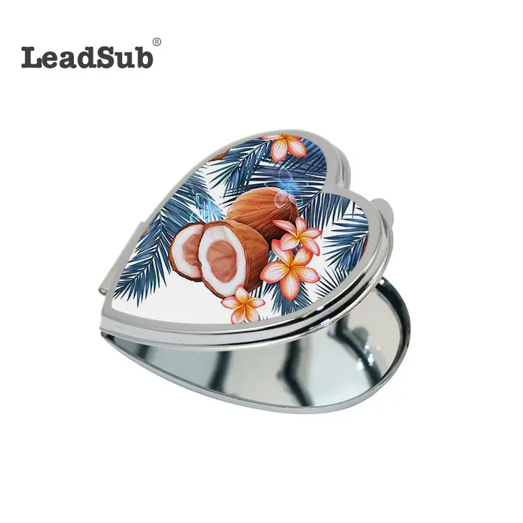 LeadsubHigh Quality Simple Style Custom compact makeup mirror Small Double Sided compact mirrors wholesale