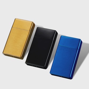 Đèn khò kim loại hình chữ nhật, có thể nạp gas butan, chống gió, màu xanh dương, khắc logo laser tùy chỉnh - Product Image 2