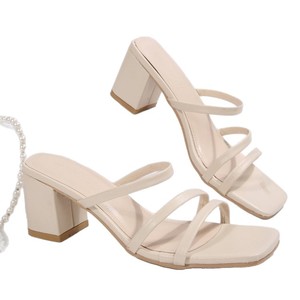 Nuovi Sandali Estivi 2025 da Donna con Tacco Quadrato, Stile Fatato, <span class=keywords><strong>Cinturino</strong></span> Sottile Nero, Tomaia in PU e Suola in Gomma, Scarpe Casual da Esterno - Product Image 5