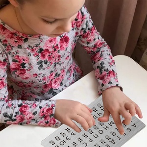 Tablero del Alfabeto Braille Ruso para Principiantes, Educación para Niños Ciegos, Puntos en Relieve, Aprendizaje del Braille, Ayuda Didáctica para el Braille, Rusia - Product Image 2