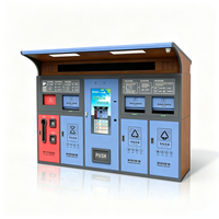 Station de tri des déchets par recyclage inversé intelligente avec système de récompense pour le retour des bouteilles et comptage automatique pour le recyclage public.