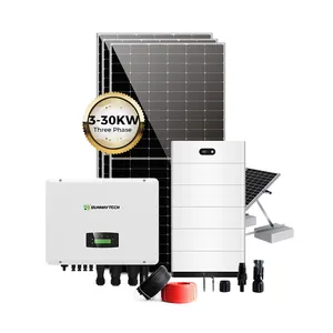 Sistem penyimpanan energi surya penggunaan rumah harga rendah 6kw 8kw 10kw 20kw 5kw sistem daya matahari hybrid dengan CE TUV