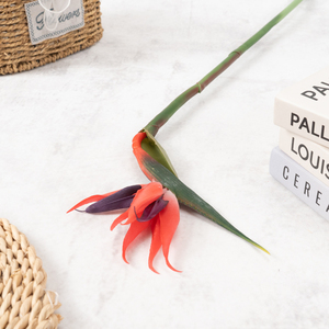 Fleur artificielle simple en soie, type oiseau de paradis, pour décoration intérieure, salon, côté canapé, sur pied, pour mariage - Product Image 2