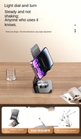 Support de téléphone et tablette rotatif en acier au carbone YANJIN pour poser sur le bureau, support pliable, rotation à 360 degrés