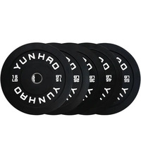 Poids réglables professionnels pour usage commercial, logo personnalisé gratuit, plaques de poids en caoutchouc colorées, poids en caoutchouc pour haltères LB/KG