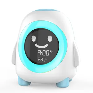 Jam Meja & Meja Desain Latihan Tidur Anak-anak Alarm Cerdas Digital & Analog-Digital Pinguin Desain Latihan Tidur Grosir