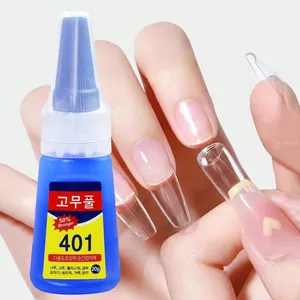 Colle à ongles super résistante, 20g, pour faux ongles, pointes d'ongles souples, Gel à séchage rapide, adapté aux débutants en Nail Art, Gel adhésif, 1/2/6 pièces - Product Image 2