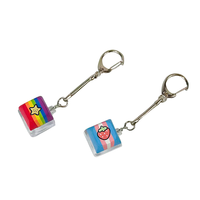 Porte-clés personnalisé avec capuchon de touche de clavier, jouet anti-stress, bouton de clavier, jouet porte-clés bouton de bout du doigt, interrupteur lumineux coloré, pendentif de sac