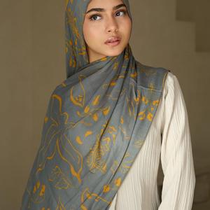 Ladies' Luxury Muslim Modal Hijab Custom Logo <b>Print</b> 4-Season Customizable Breathable <b>Islamic</b> Fashion Soft Comfortable - Product Image 1