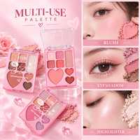 S.F.R.COLOR Palette de fards à paupières minéraux 3-en-1, blush et illuminateur en poudre, finitions scintillantes/pailletées/naturelles/mates, sans cruauté animale pour