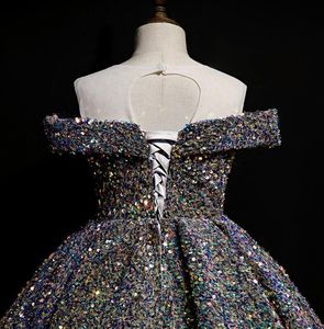 Vestito per bambini nuovo abito da principessa di lusso con paillettes primavera/estate - Product Image 6