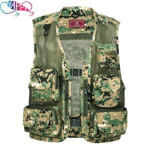 15 لونًا مخصصًا قماش كاجوال فضفاض للرجال في الهواء الطلق الصيد متعدد الجيوب تخزين الحياة سترة تكتيكية صدرية الرجال صدرية - Product Image 5