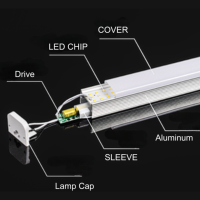 Ligne d'assemblage de tubes carrés support série de lampes fluorescentes de supermarché lumière LED linéaire