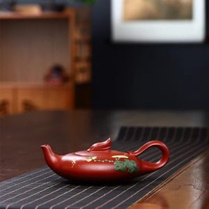 Yixing Théière en argile violette faite à la main Da Hong Pao Mine Cadeau et usage domestique <span class=keywords><strong>Zi</strong></span> Sha Hu 200 ml - Product Image 1
