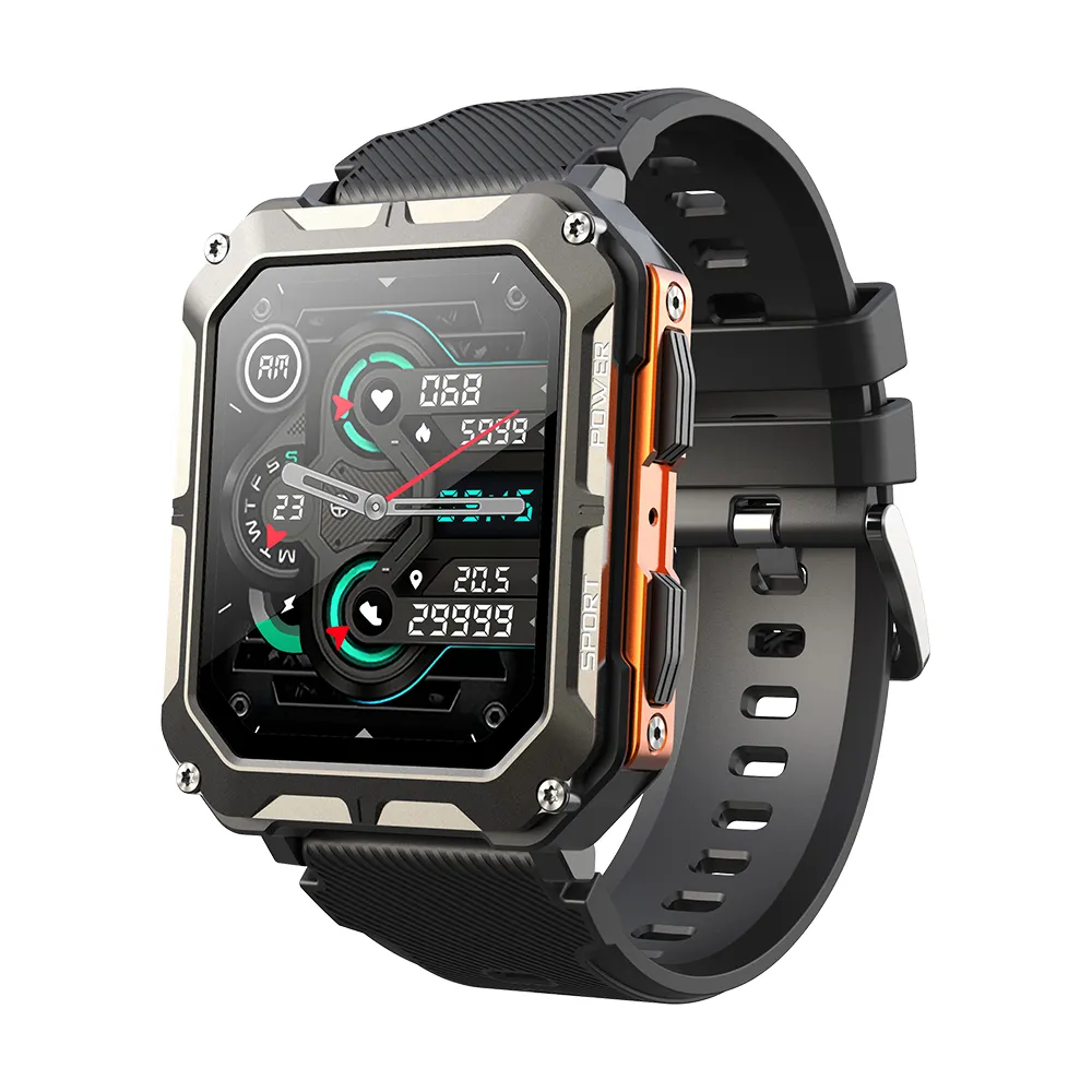 Nouveauté C20Pro Smartwatch 1.83 pouces appel BT modes sportifs 380 mah étanche hommes montres montre intelligente 2023