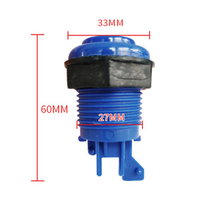 สวิตช์กดปุ่ม Blee ขนาดเส้นผ่านศูนย์กลาง 28 มม. สูง 45 มม. อุปกรณ์เสริมเครื่องเล่นเกมพลาสติก สไตล์อเมริกัน ปุ่มสั้น - Product Image 2