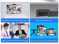 Webcam USB 4K Hd Ptz Kamera Perbesaran Sistem Kamera Ruang Konferensi Video Semua Dalam Satu dengan Speaker dan Mikrofon