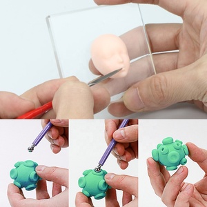 AK 21PCs Venta caliente Fondant Gumpaste <span class=keywords><strong>Flor</strong></span> y hojas Kit de herramientas de modelado con juego de pinceles embalado en bolsa OPP - Product Image 6