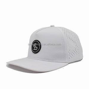Gorra de Béisbol Unisex de Alta Calidad, Personalizada, de 5 Paneles, 100% Poliéster Oxford, con Patrón de Hojas/Puntos, Blanca, para las Cuatro Estaciones - Product Image 2
