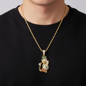 Collar con Colgante <span class=keywords><strong>de</strong></span> Cartera <span class=keywords><strong>de</strong></span> Dinero para <span class=keywords><strong>Caballero</strong></span> a la Moda, Joyería Hip Hop, Colgante <span class=keywords><strong>de</strong></span> Personaje <span class=keywords><strong>de</strong></span> Dibujos Animados con Incrustaciones <span class=keywords><strong>de</strong></span> Circonio en Cobre, Cadena al por Mayor - Product Image 3