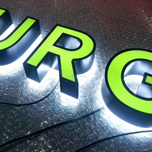 Letras iluminadas con luz Led, tienda, logotipo 3D, letrero de letras, letrero acrílico, letras de luz LED, letreros personalizados para interiores para negocios - Product Image 1