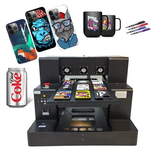 Uv Dtf Printer Voor Telefoon Case Pen Acryl Plastic Hout Fles Lak Sticker Roterende Uv Printer Flat Bedrukmachine