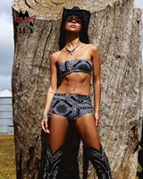 Mly Dames Bloemenprint Strapless Designer Bikini Set Tweedelige Custom Badmode