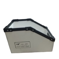 Boîte de rangement pliable en plastique PP à trois compartiments, bac de tri en plastique ondulé PP, boîte de rangement multi-compartiments pour pièces