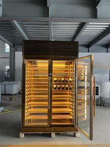 <span class=keywords><strong>Meilleur</strong></span> refroidisseur à vin personnalisé de luxe à température unique éclairage LED armoire réfrigérée à porte en verre pour bouteille de cave à vin - Product Image 4