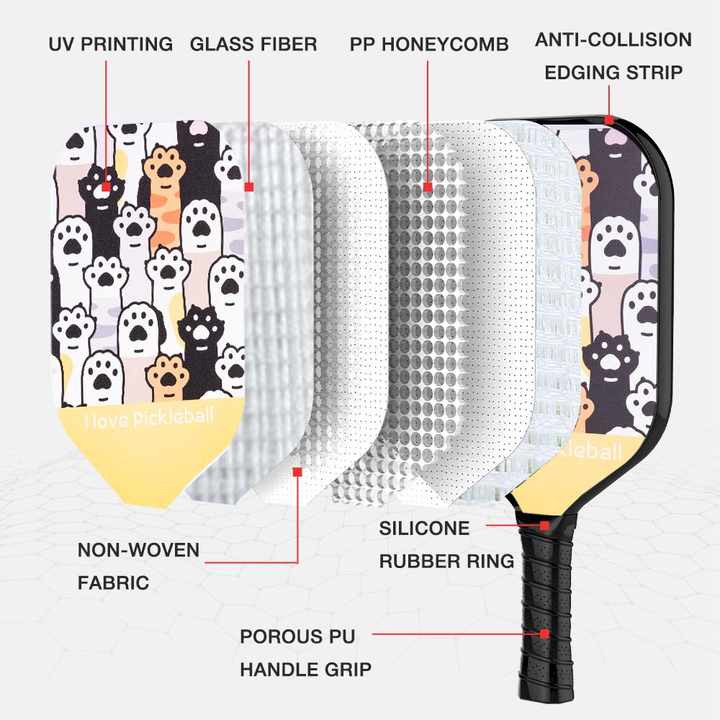 JUSAIN High Quality USAPA Approved Fiberglass Pickleball Paddle Cold ...