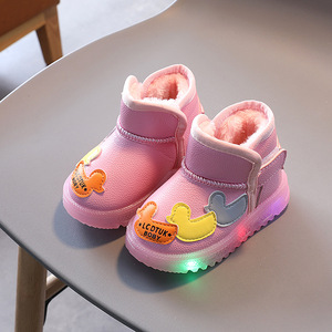 Stivali da Neve per Bambini 1-6 Anni con Luci Luminose Scarpe Imbottite in Cotone per Bambine Scarpe Invernali per Neonati e Bambini Piccoli - Product Image 3