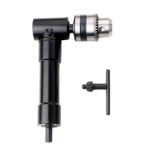 Right Angle Drill Chuck 90 Degree Black Metal Plastic Adaptor For Quarter Hexagon Drilling In Narrow Spaces - Product Image 2