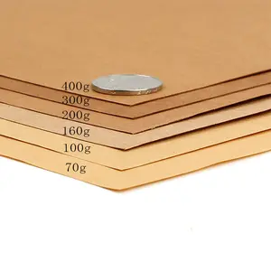 160g 200g 250g 300g A3 A4 Brown Sheet Cardboard Craft Drawing Art Uncoated Thickened kraft paper