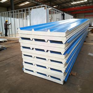 Panneaux sandwich en PU pour zones à températures extrêmes, isolation acoustique, <span class=keywords><strong>laine</strong></span> <span class=keywords><strong>de</strong></span> roche/<span class=keywords><strong>laine</strong></span> <span class=keywords><strong>de</strong></span> <span class=keywords><strong>verre</strong></span>/PIR/EPS, panneaux <span class=keywords><strong>de</strong></span> toiture - Product Image 4