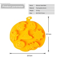 Accessoire de pâtisserie Halloween citrouille forme 7 cavité gâteau décoration cuisson Fondant Silicone gâteau moules
