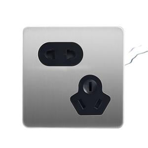 86 Wall Mounted Retro Style Antique Brass Toggle Switches Stainless Steel Frame UK13A European Socket - Product Image 4