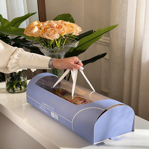 Caja <span class=keywords><strong>de</strong></span> Embalaje Personalizada <span class=keywords><strong>de</strong></span> Alta Calidad para Repostería, Postres, Pasteles, Chocolate, Regalos, Pan, con Asa - Product Image 2