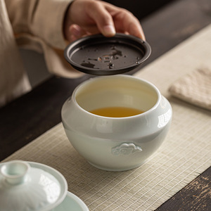 Hutian Kiln Yingqing Ceramic <b>Tea</b> Dregs Jar With Lid For Kung Fu <b>Tea</b> <b>Set</b> Accessories 120ml - Product Image 1