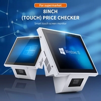 T100 8 pouces écran tactile mural en libre-service Android Windows vérificateur de prix codes-barres Scanner pour supermarché