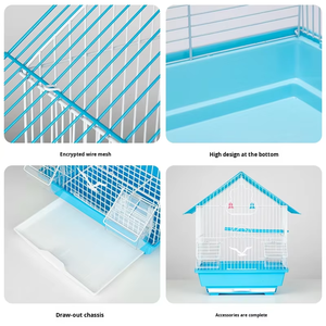 Pratico e resistente gabbia per uccelli in filo metallico per passeri di pelle di tigre facile a semplice tipo di scatola - Product Image 6