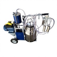 Machine à traire électrique à piston monocylindre pour bovins et ovins, équipement agricole mobile avec 110-220V et garantie de 4 ans