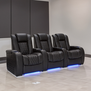 Bộ ghế sofa điện chỉnh điện bằng da, nội thất rạp hát tại gia, ghế xem phim, ghế sofa rạp chiếu phim với tựa lưng có thể điều chỉnh bằng điện cho phòng khách - Product Image 2