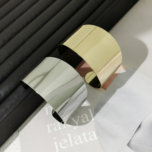 Déclaration à la mode Surface en métal lisse ouvert <span class=keywords><strong>manchette</strong></span> Bracelet Bracelet femmes plaqué or Bracelets alliage mode bras accessoires - Product Image 4