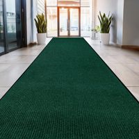 Tapis de coupe bouclé en TPE pour boue, facile à nettoyer, à faible profil, sur mesure, pour porte d'entrée, à double rayures, directement du fabricant