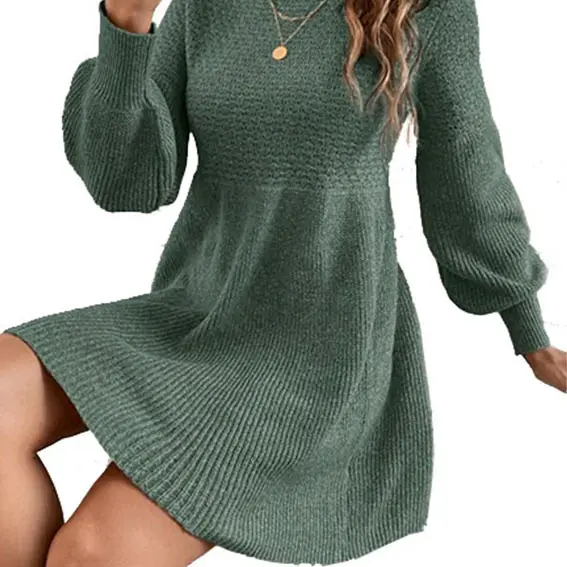 2023 Fall New Arrivals Sleeve Sweater Dress Women Clothing