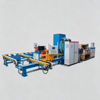 Cama de enfriamiento de extrusión de aluminio 600T 38KW 380V, mesa de desplazamiento PLC, línea de transporte con extractor de estiramiento